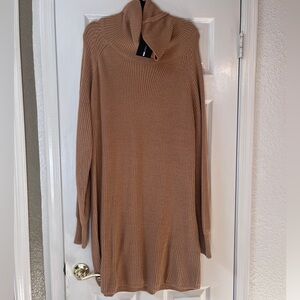 NWT Fashion Nova Camel Cowl Neck Sweater